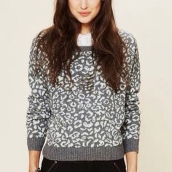 Free People Sweaters - Free People Cool cat leopard print sweater